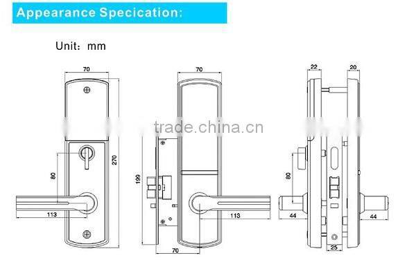 Access control security bluetooth card hotel safe door lock