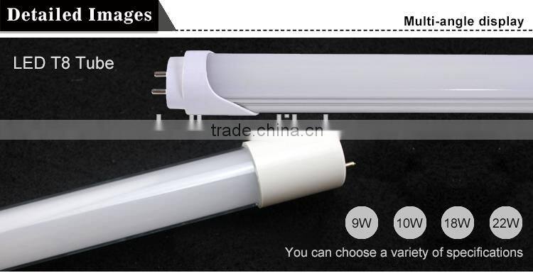 2015 T8 Alluminuim+PC Ra>80 85-265V 600mm 10w 15w 20w 25w 30w 40w t8 led tube