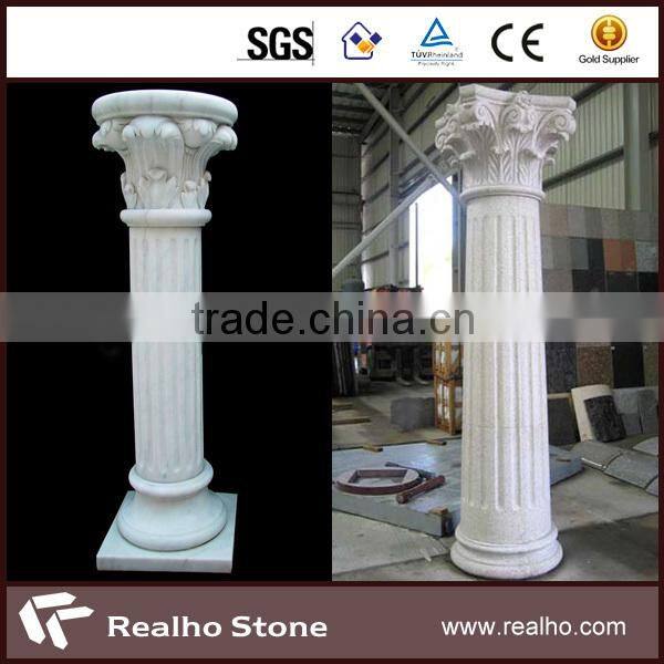 white marble stone pillar