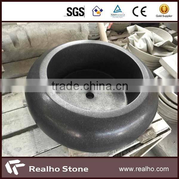 absolute black granite stone handbasin