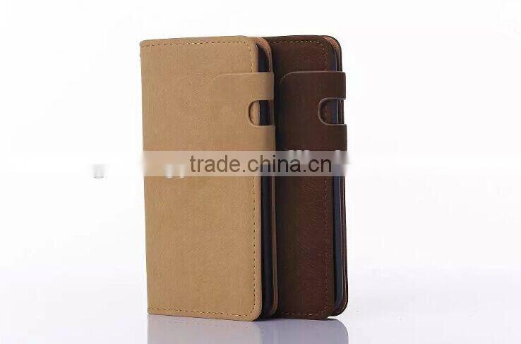 Belt clip custom design genuine leather mobile phone case cover for samsung s6