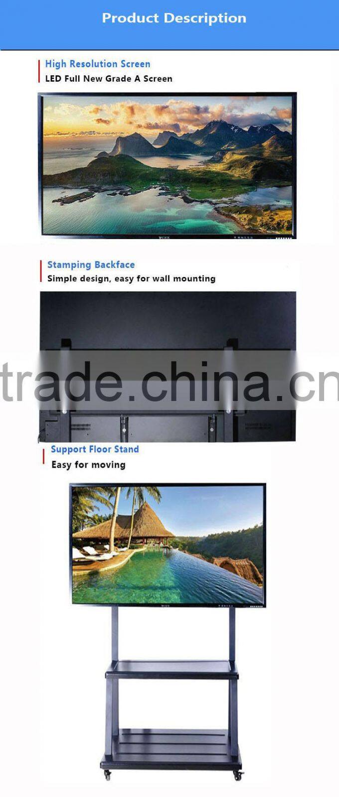 42 Inch Touch screen kiosk all in one PC with interatctive whiteboard software