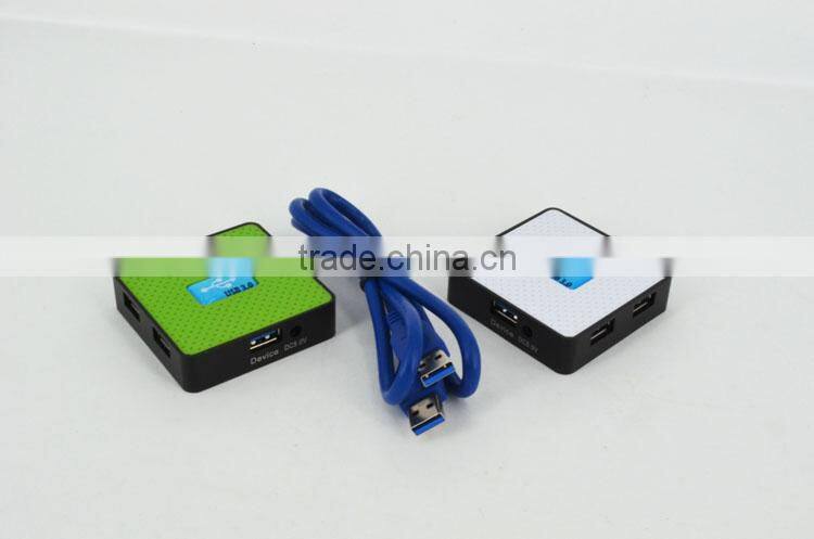 Ultra high Speed Square-shape 4-port 5Gbps USB 3.0 HUB for computer accessory