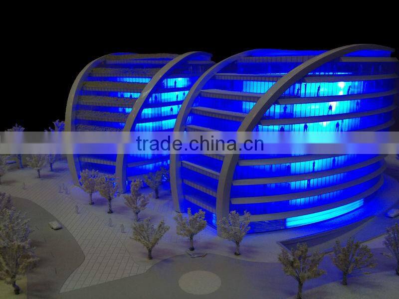 Miniature Architectural model with beautiful LED lights from China