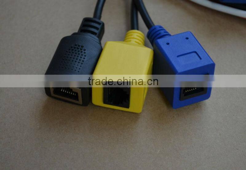 Panel mount RJ45 Male to Dual Double Female Cable Ethernet Lan Network Adapter Cable