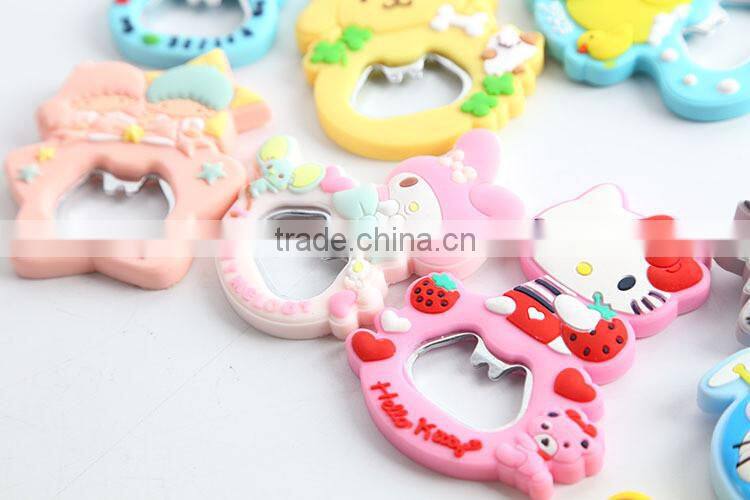 Hot Sale Custom Promotional Cheap Price PVC Keychain Beer Bottle Opener Fridge Magnet