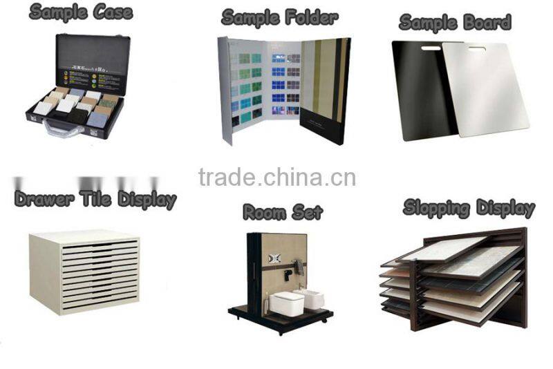 CX007 ceramic tiles showroom metal racks for shops/ 9 layer reclining type rack