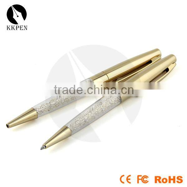 China hot selling folding gift crystal metal ball pen