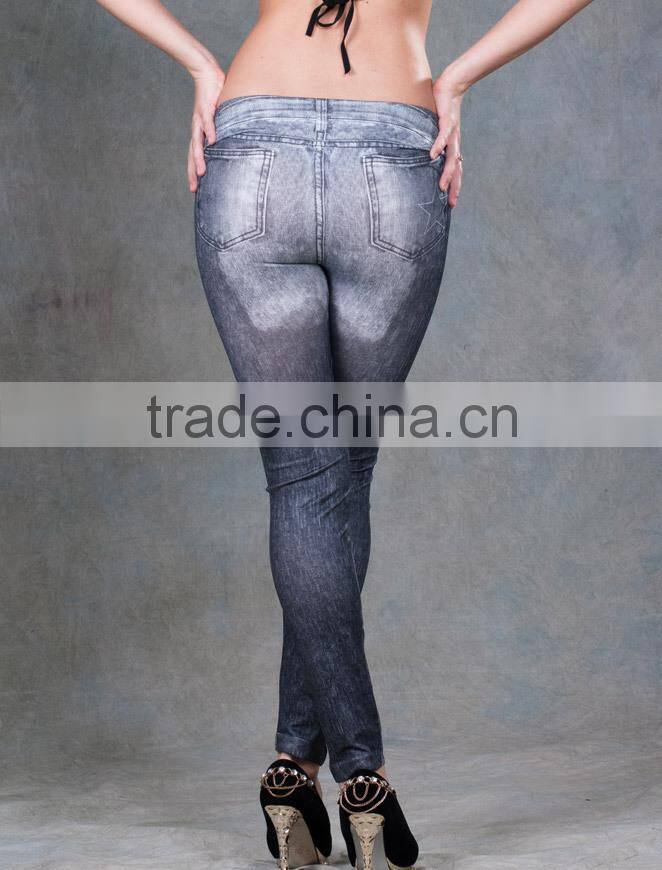 Top quality simple style seamless cheap fashion women jeans leggings