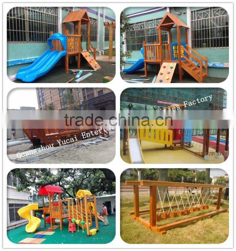 latest design children wood swing kids slides outdoor playground