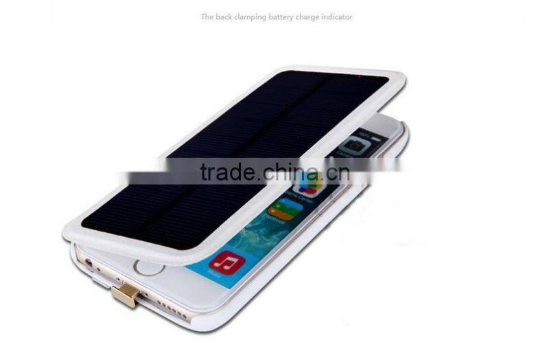 For iPhone 6s plus Solar Battery Case,4200mAh Portable Solar Power Bank Backup External Battery Charger Case For iPhone 6 Plus