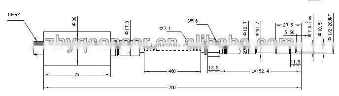 Flexible oil filled melt pressure sensor