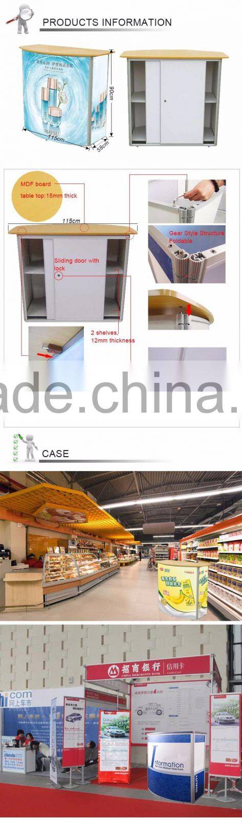 cosmetic folding marketing food promotion display counter