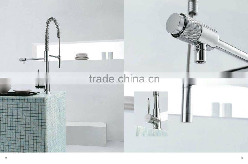 stretch brass kitchen sink faucet mixer D8378