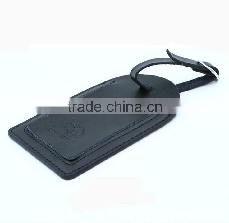 Hot export high quality leather material id card luggage tag