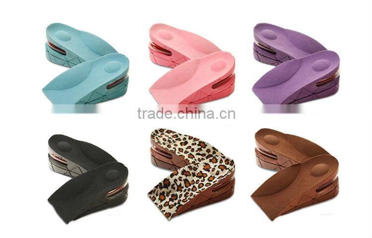 5 layers 6.5cm adjustable PU half insole height increase insole for woman and man