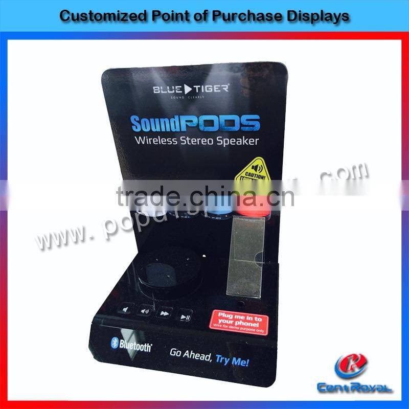 China supplier custom counter acrylic speakers display rack