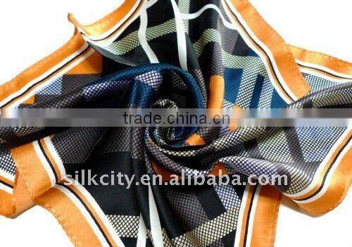 2011 Laday's Fashion Print Colorful square silk scarf