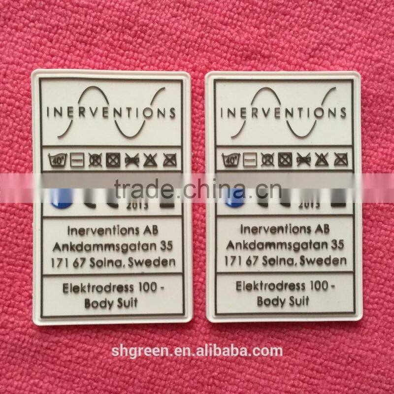 Australia embossed PVC rubber patch for canvas bag