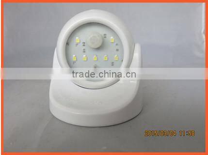 LED motion sensor lamp BDF, STR, FCT, NO PVC, Meet REACH, AZO free, ROHS, CE, etc