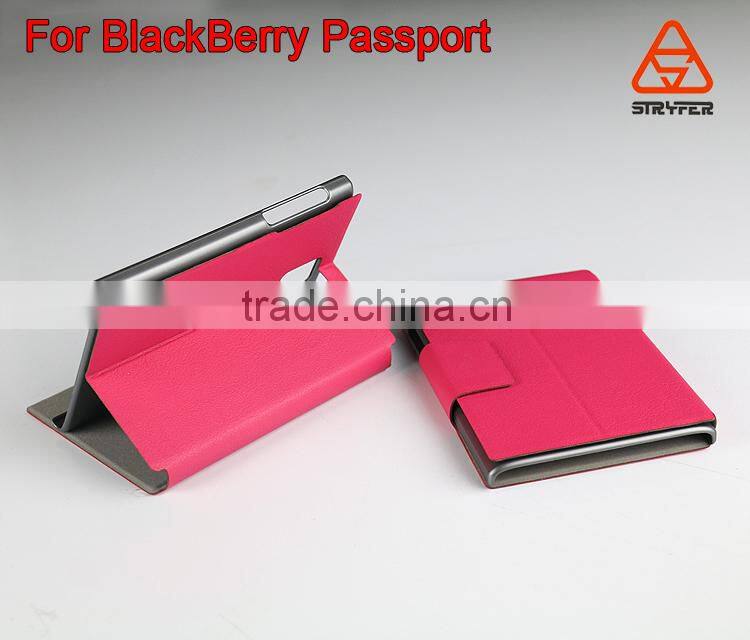 Top quality colorful PU leather case cover for Blackberry passport