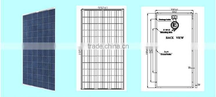 Stock in Factory 260W-300W Poly Solar Panel with High Conversion Rate