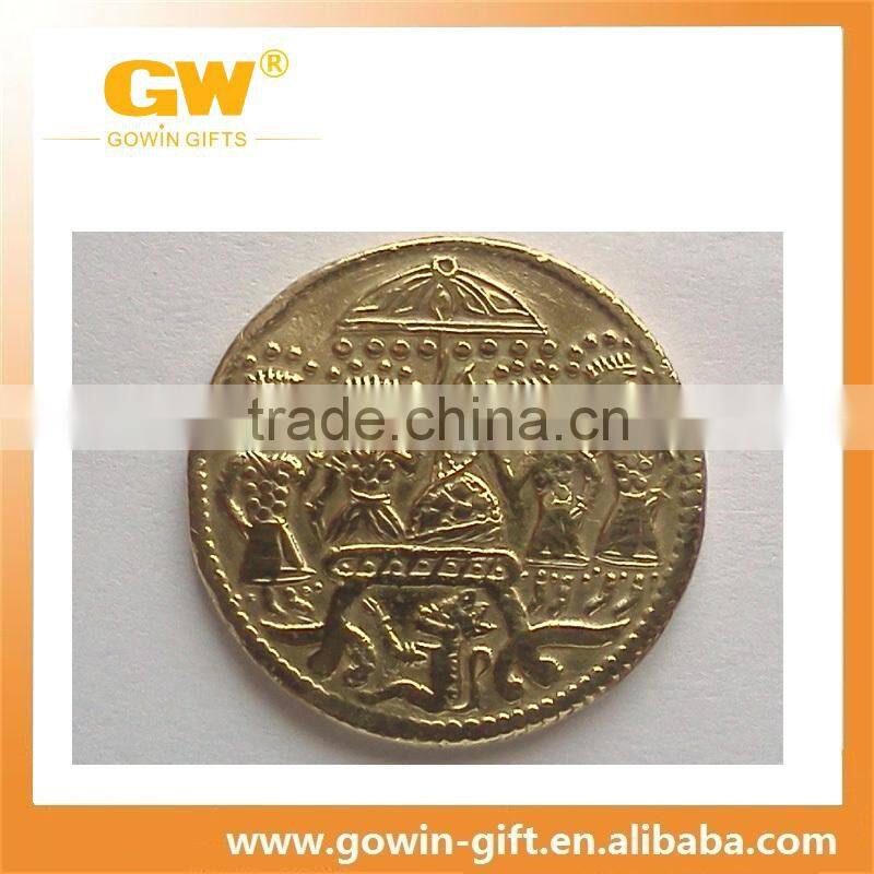 Zinc alloy casting engraved customized blank silver coin