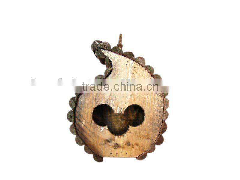 lovely yellow banana wooden bird toy