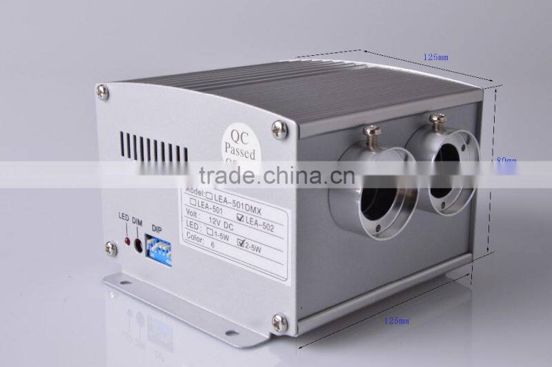 Decorative fiber optic lighting with 600pcs mixed diameter fiber cables and twinkle effect