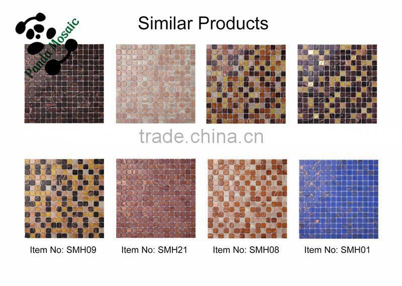 SMH06 Kitchen wall tiling Beautiful mosaic patterns Gold line wall mosaic