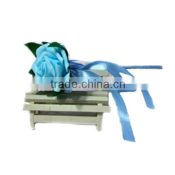 Wedding blue white pink foam rose stick flower for wedding decoration