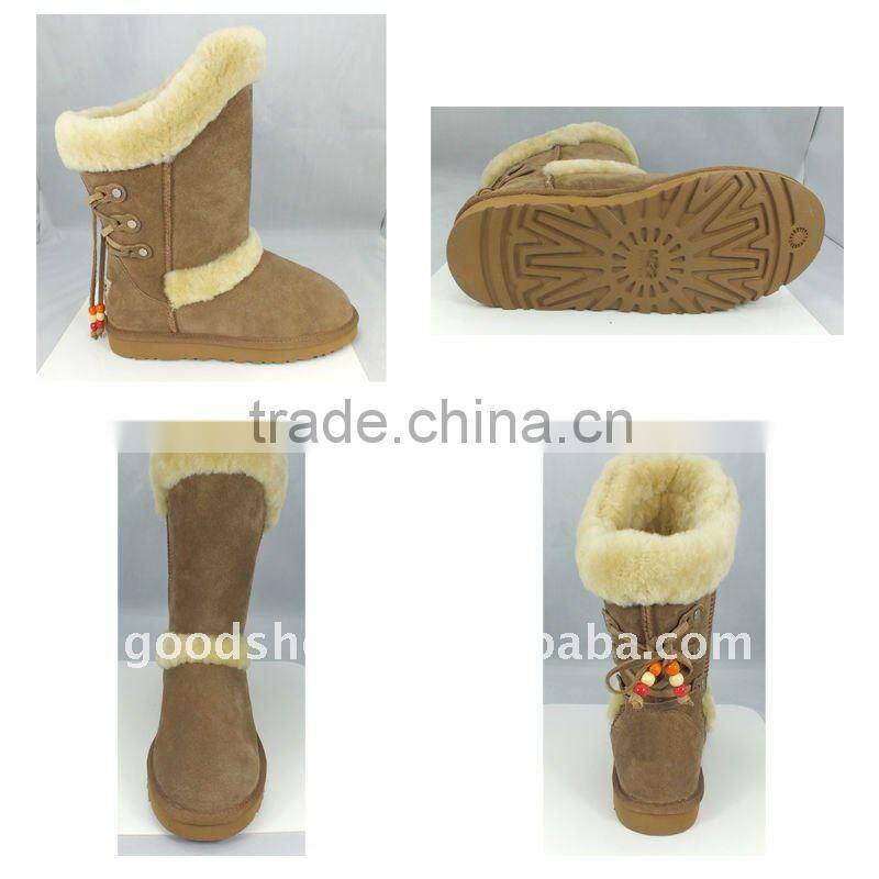 lady winter boots with real fur