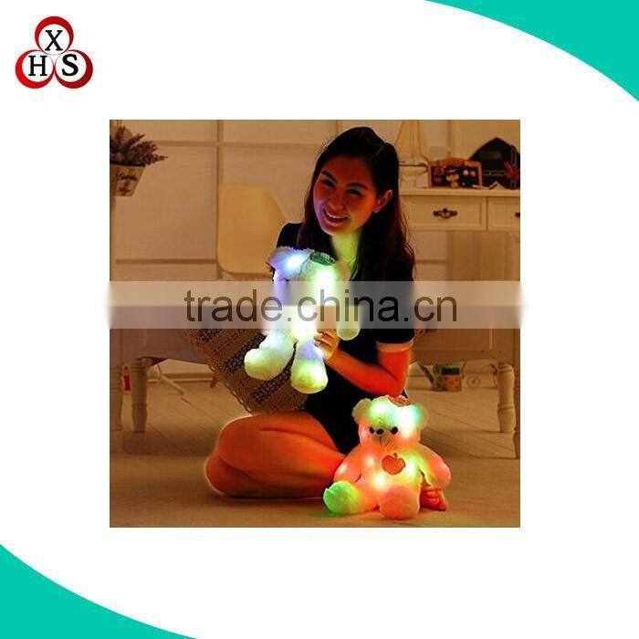 Custom soft plush toys teddy bear stuffed light up teddy bear plush toy