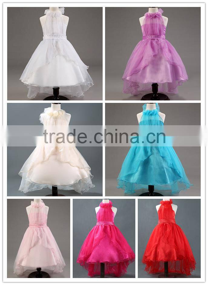high quality girl's trailing wedding dress kids wedding dress summer flower girl dress skirt gauze white trailing skirt girls
