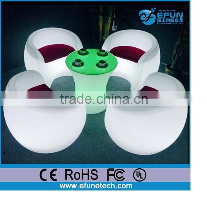 waterproof portable color led bartable ,led modern fancy restaurants tables