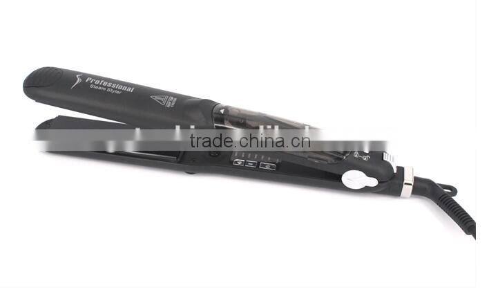 Electric steam hair flat iron hair straightener