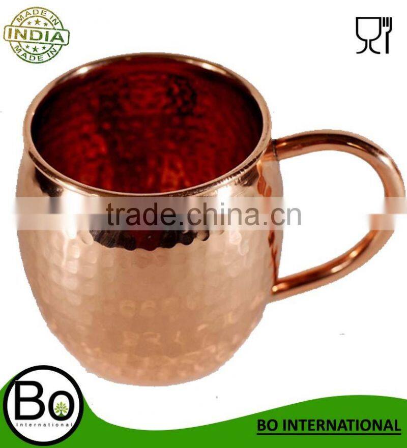 100% Pure Copper Moscow Mules Barrel Hammered Mug