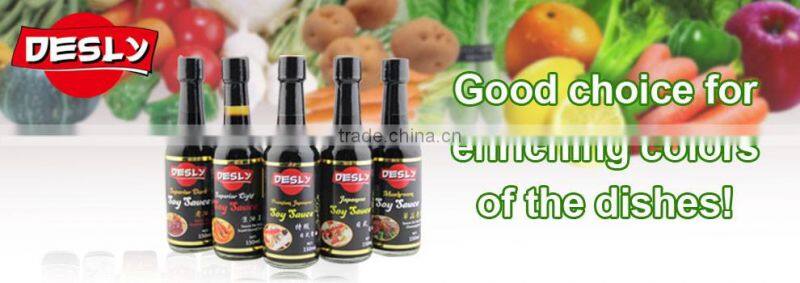Desly hot sale premium low salt light soy sauce 150ml table bottle