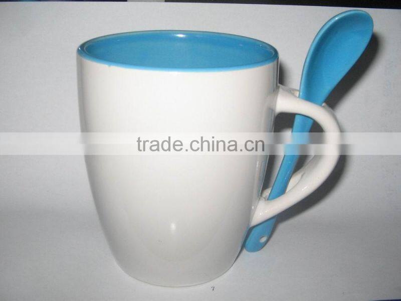 ceramic cup with spoon