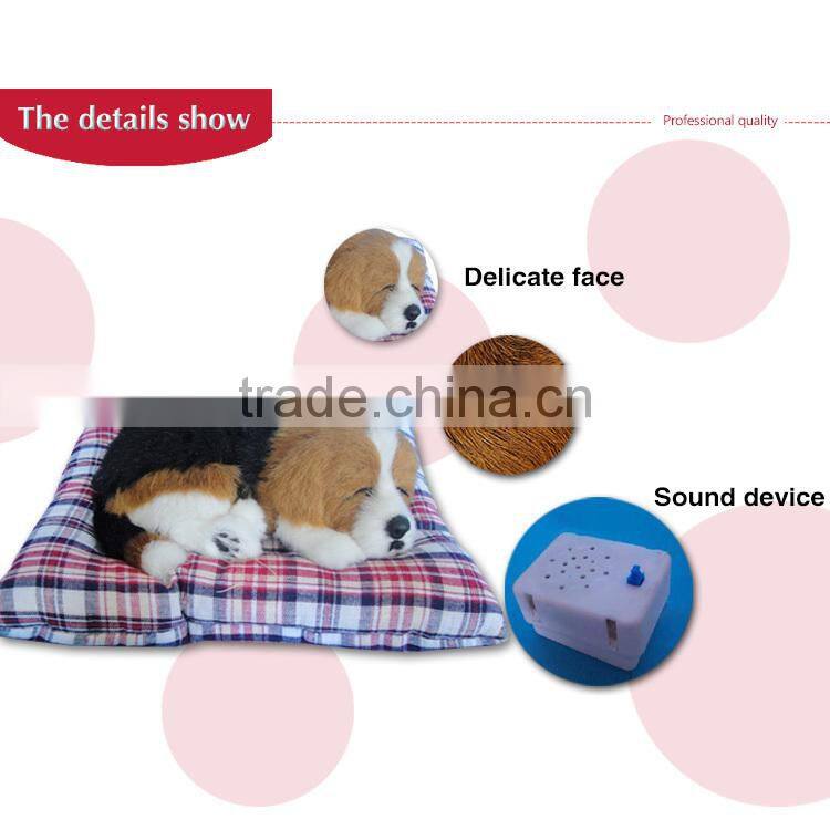 breathing sleeping fur real animal toy dogs