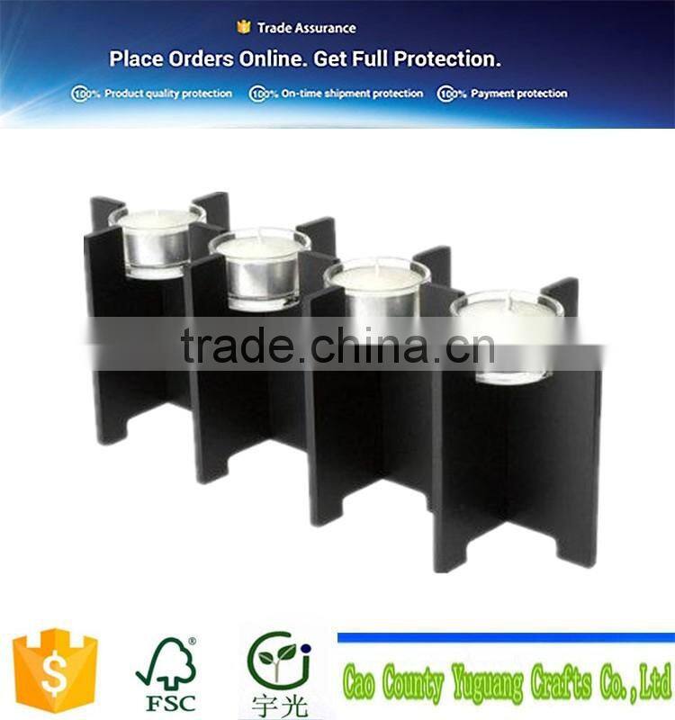 handicraft supplier custom new candle wood holder