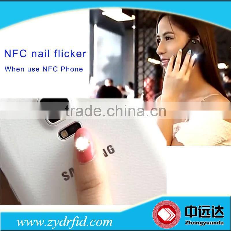 Flash Smart NFC nail sticker smart LED nail light stickers