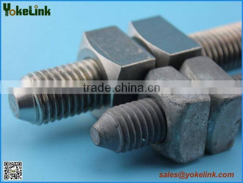 ANSI/IEEE C135.1 Hot Dip Galvanized Double-arming bolt full thread