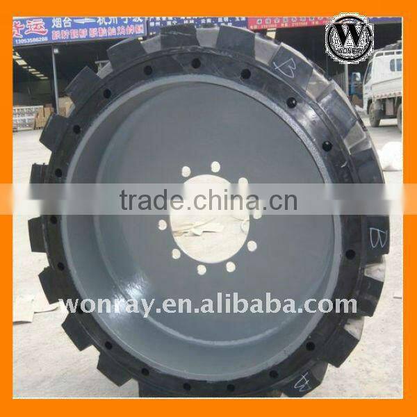 Top Quality 10-16.5 12-16.5 Solid Bobcat Skidsteer Tires with Rims