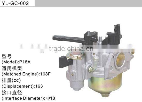168F GX160 gasoline engine spare parts carburetor