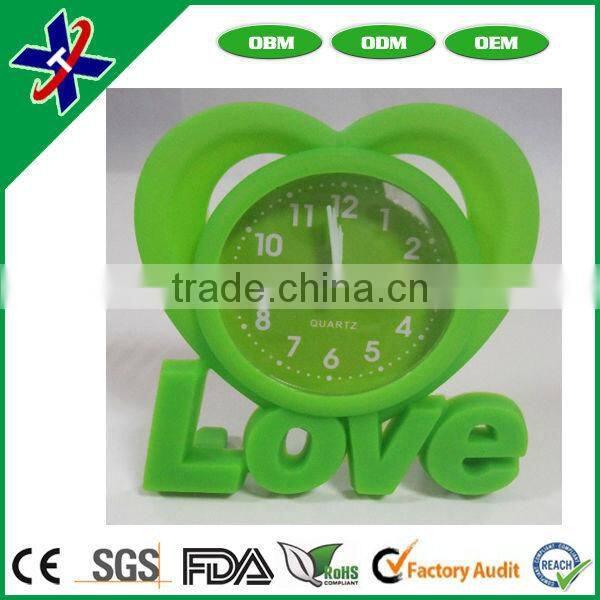 Cute design cheap silicon clock promotional cheap silicone small led digital clock