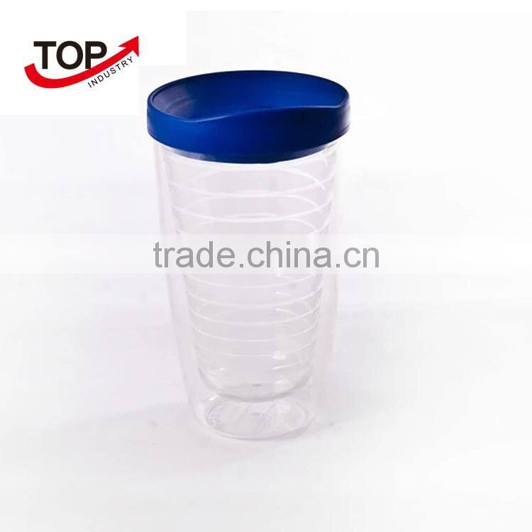 2016 double layered leakproof scald-proof plastic drinking cup with lip