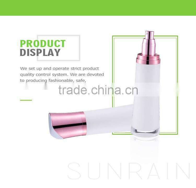 China made new PMMA materia screen printing cosmetic packaging bamboo lotion bottle