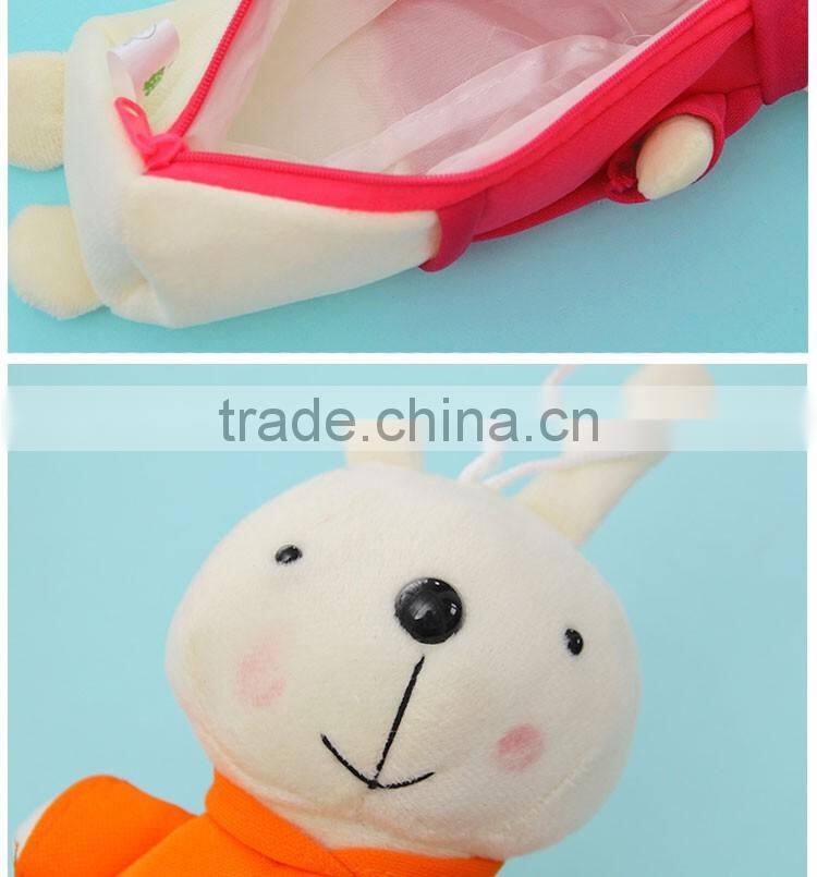 Wholesale Korean School Promotional Gift Customized Plush Pencil Case