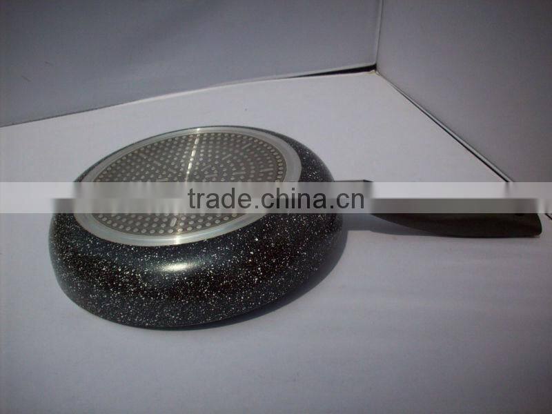 carbon steel divided non-stick stone coating fry pan